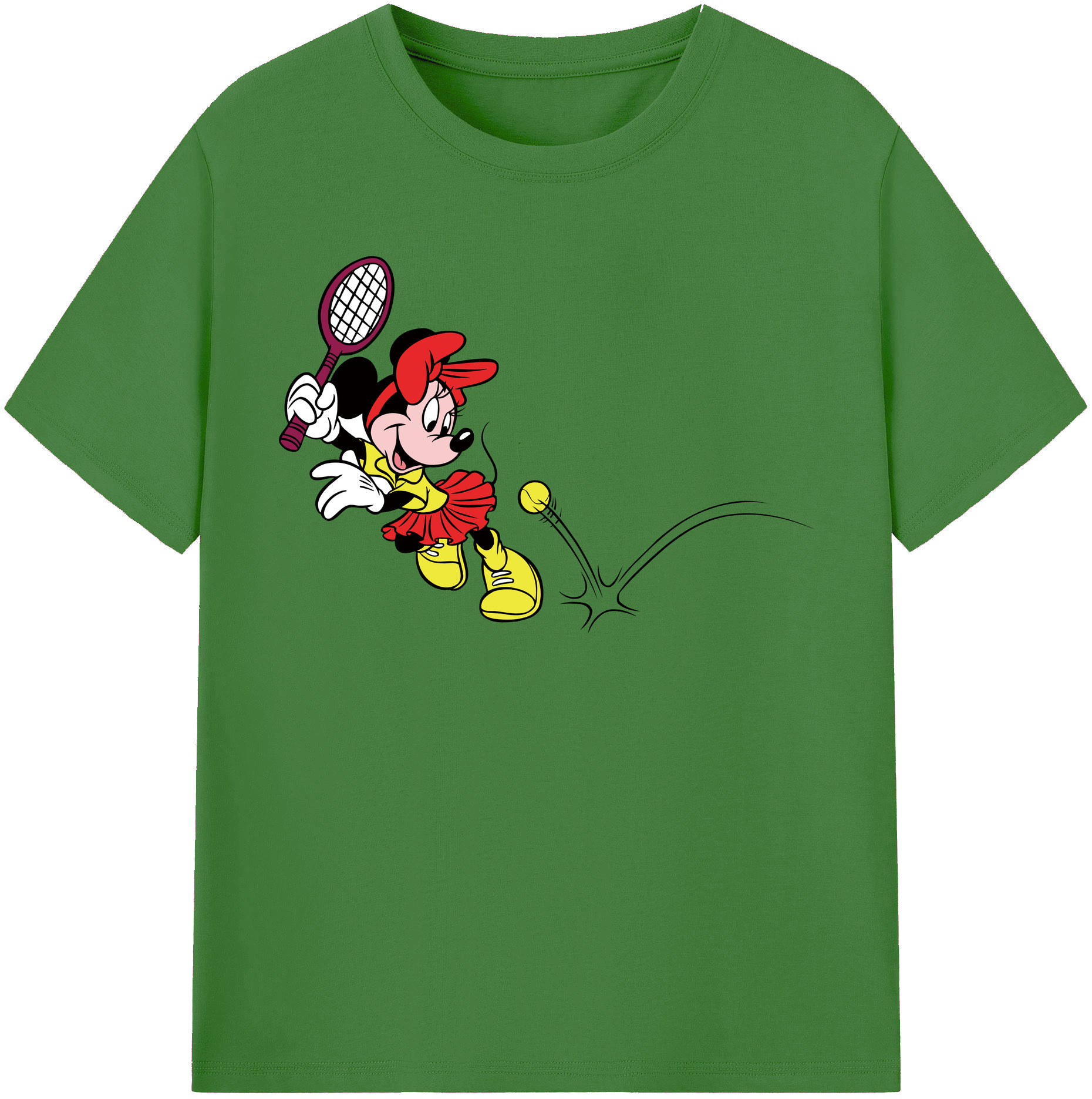 （画像用） ミッキーマウス Mickey Mouse レディースカジュアルプリントTシャツ（綿100％）